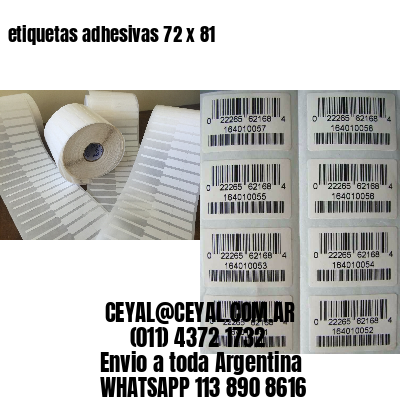etiquetas adhesivas 72 x 81