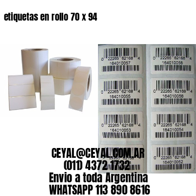 etiquetas en rollo 70 x 94