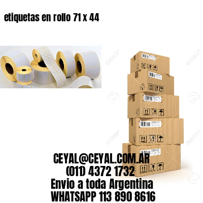 etiquetas en rollo 71 x 44