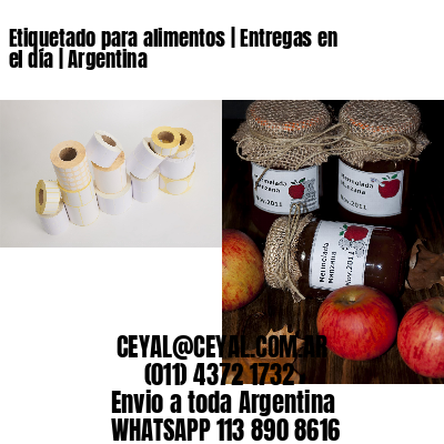 Etiquetado para alimentos | Entregas en el día | Argentina