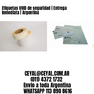 Etiquetas VOID de seguridad | Entrega inmediata | Argentina