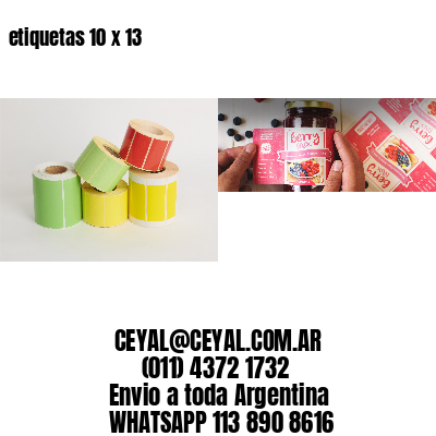 etiquetas 10 x 13