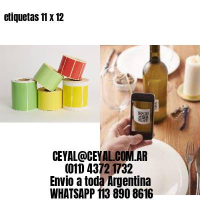etiquetas 11 x 12