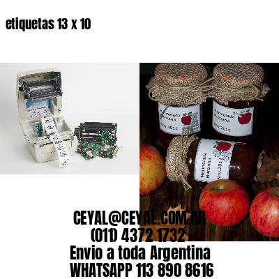 etiquetas 13 x 10