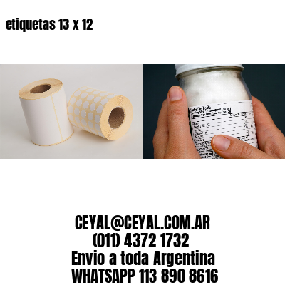 etiquetas 13 x 12