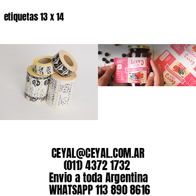 etiquetas 13 x 14