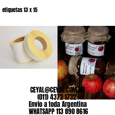 etiquetas 13 x 15
