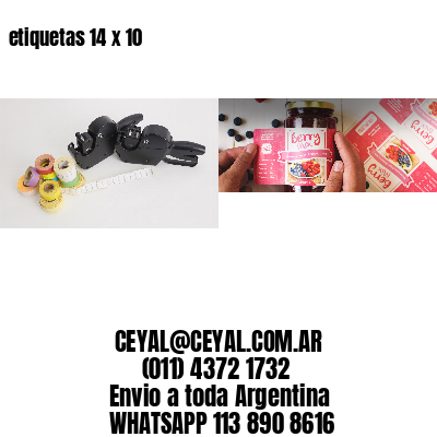 etiquetas 14 x 10