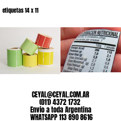 etiquetas 14 x 11