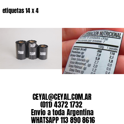 etiquetas 14 x 4