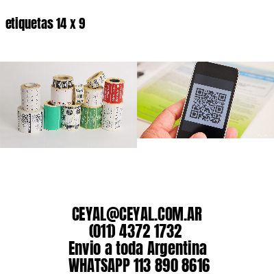 etiquetas 14 x 9
