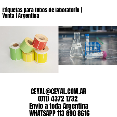 Etiquetas para tubos de laboratorio | Venta | Argentina