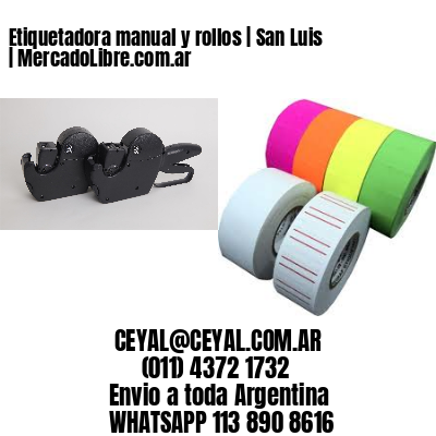 Etiquetadora manual y rollos | San Luis | MercadoLibre.com.ar