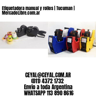Etiquetadora manual y rollos | Tucuman | MercadoLibre.com.ar