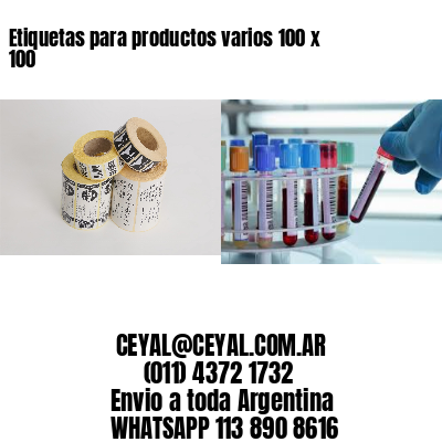 Etiquetas para productos varios 100 x 100