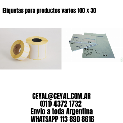 Etiquetas para productos varios 100 x 30