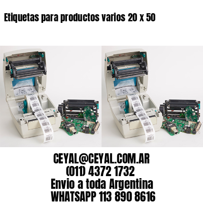Etiquetas para productos varios 20 x 50