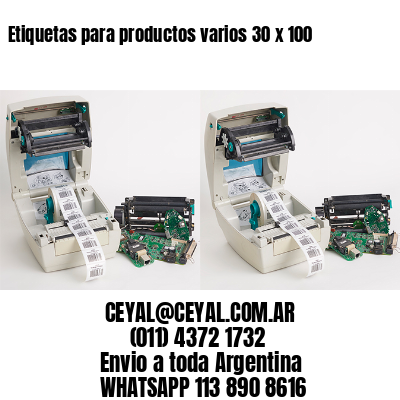 Etiquetas para productos varios 30 x 100