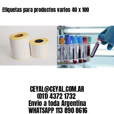 Etiquetas para productos varios 40 x 100