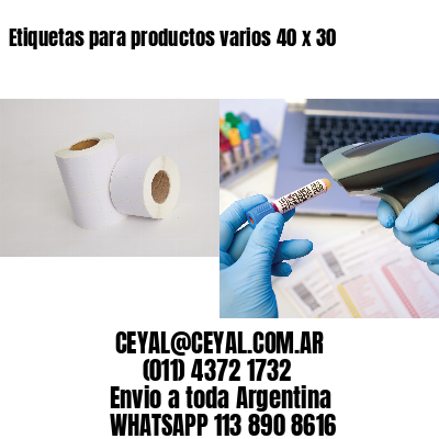 Etiquetas para productos varios 40 x 30
