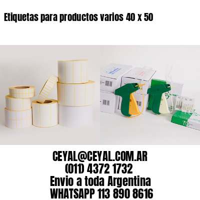 Etiquetas para productos varios 40 x 50
