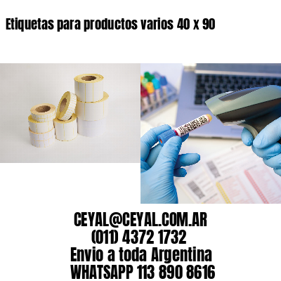 Etiquetas para productos varios 40 x 90