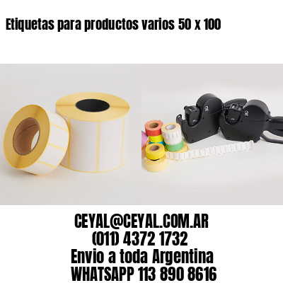 Etiquetas para productos varios 50 x 100