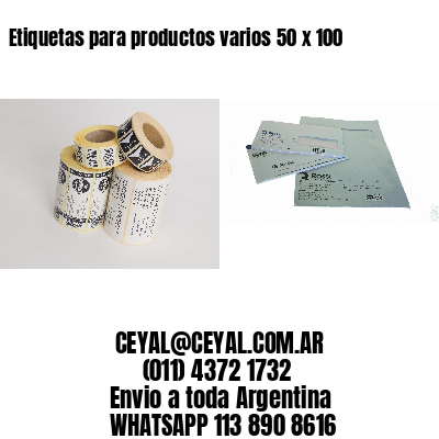 Etiquetas para productos varios 50 x 100