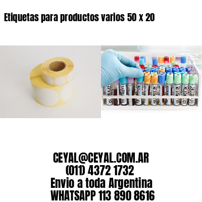 Etiquetas para productos varios 50 x 20
