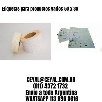 Etiquetas para productos varios 50 x 30