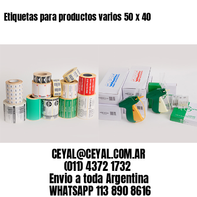 Etiquetas para productos varios 50 x 40