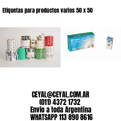 Etiquetas para productos varios 50 x 50