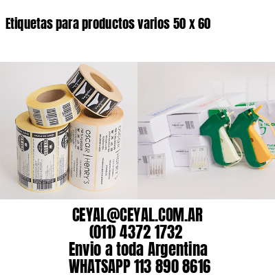 Etiquetas para productos varios 50 x 60