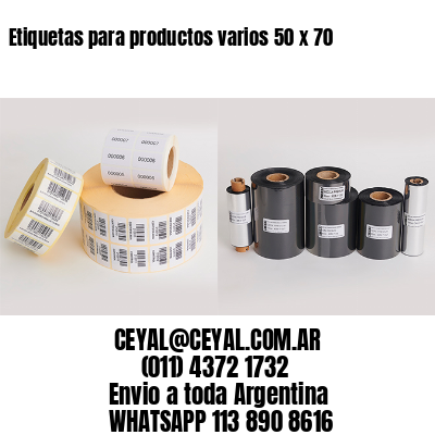 Etiquetas para productos varios 50 x 70