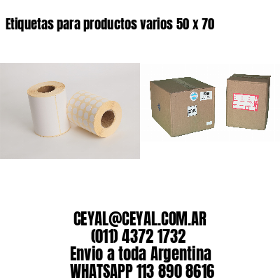Etiquetas para productos varios 50 x 70