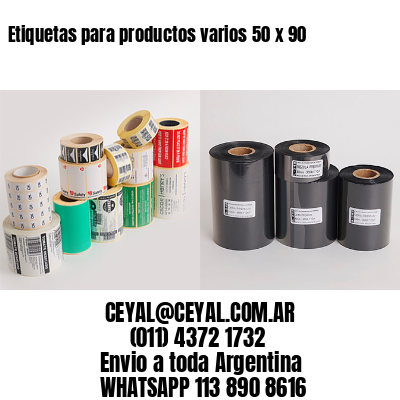 Etiquetas para productos varios 50 x 90