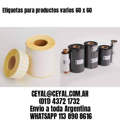 Etiquetas para productos varios 60 x 60
