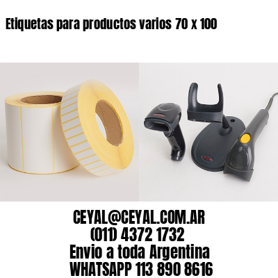 Etiquetas para productos varios 70 x 100
