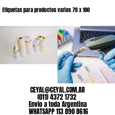 Etiquetas para productos varios 70 x 100