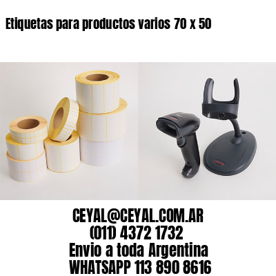 Etiquetas para productos varios 70 x 50