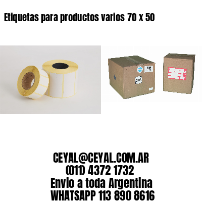 Etiquetas para productos varios 70 x 50