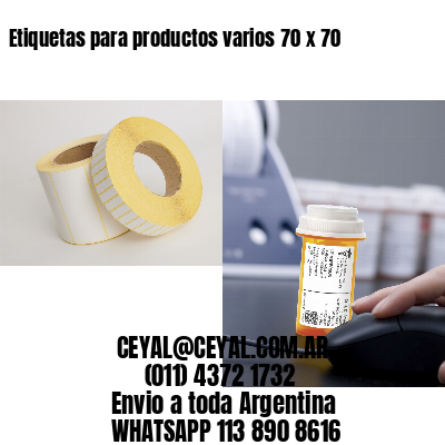 Etiquetas para productos varios 70 x 70
