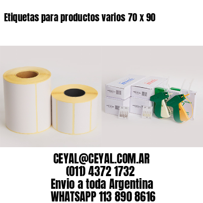 Etiquetas para productos varios 70 x 90