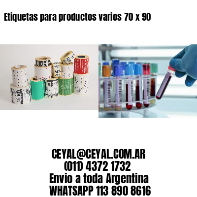 Etiquetas para productos varios 70 x 90