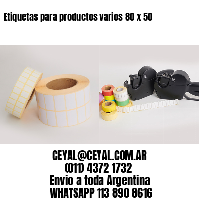 Etiquetas para productos varios 80 x 50