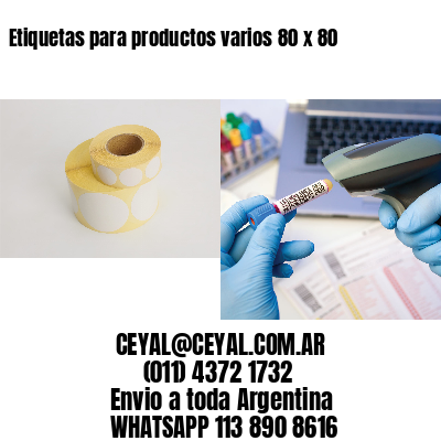 Etiquetas para productos varios 80 x 80