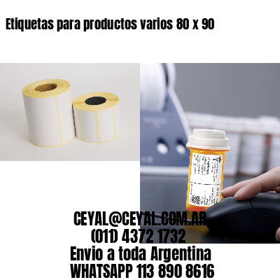 Etiquetas para productos varios 80 x 90