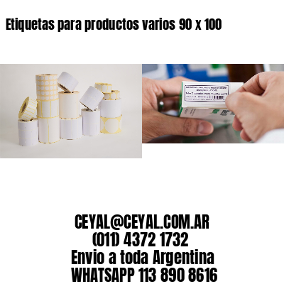 Etiquetas para productos varios 90 x 100