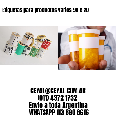 Etiquetas para productos varios 90 x 20