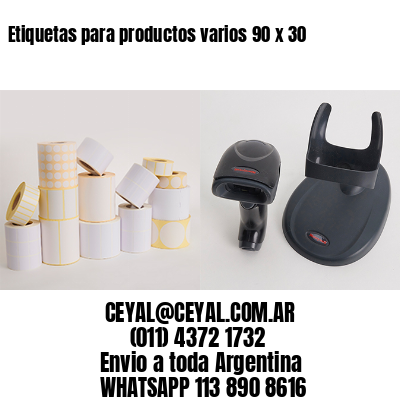 Etiquetas para productos varios 90 x 30